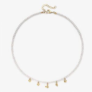 Olivia Fresh Water Pearl Necklace With Charms